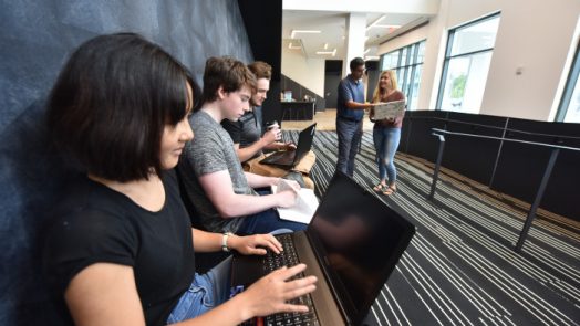 students with computers