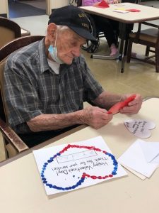 Veteran receiving cards