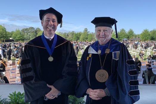 Men at graduation