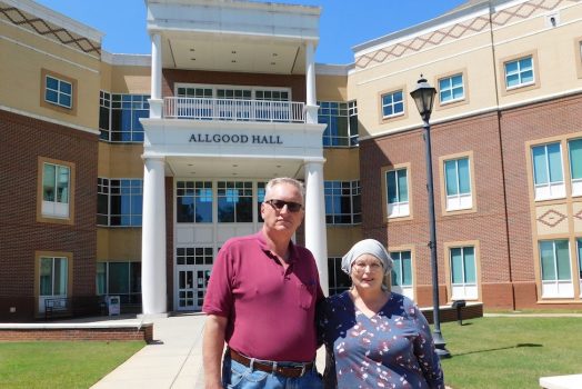 Two professors standing