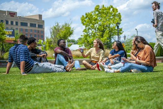 Group of students sitting