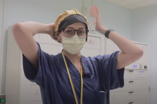 woman in scrubs