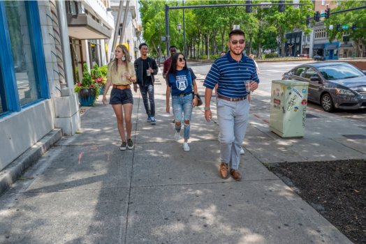 people walking on street