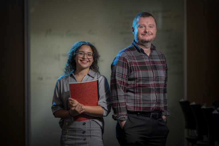 woman and man standing beside each other