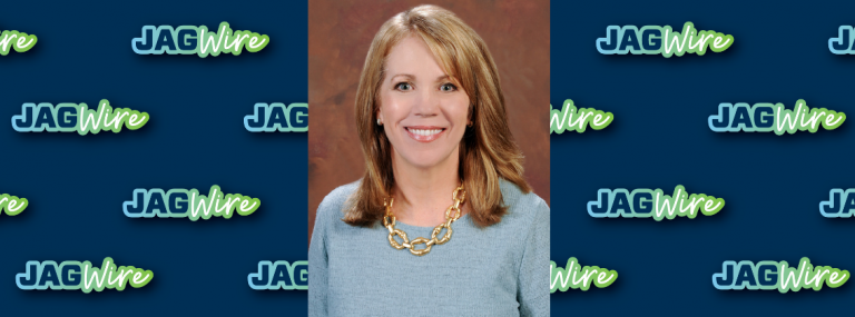 photo of a woman over a blue background