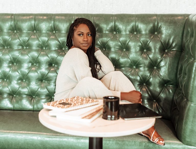 woman smiling