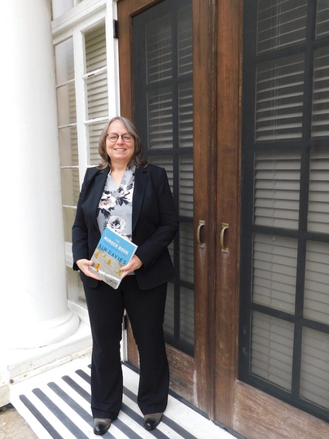 Woman holding book