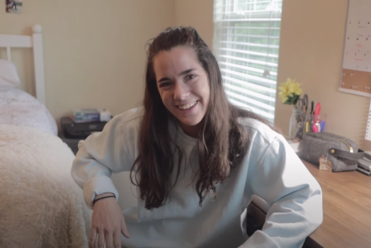 woman smiling