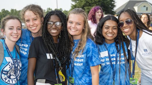 A group of students