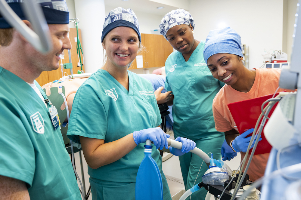 A group of nursing students