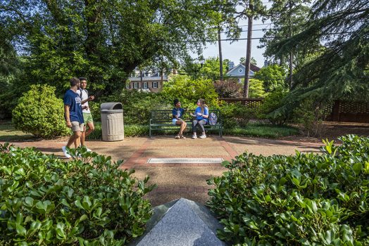 Students on college campus