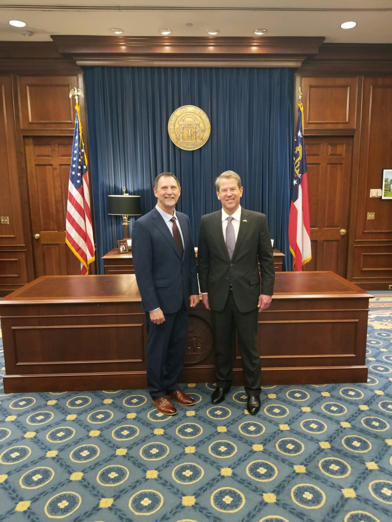 Dr Spillers and Gov Brian Kemp