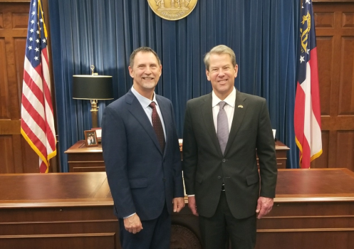 Dr Spillers and Gov Brian Kemp