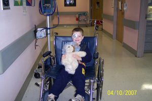 Boy in wheelchair