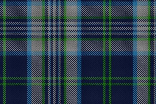 a plaid tartan pattern, featuring blue, grey and green colors