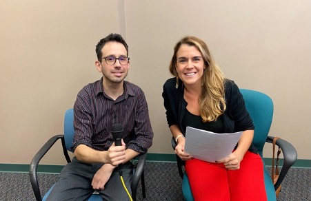 Dr. Giada Biasetti with her colleague, Dr. Chris Botero, posing for a photo