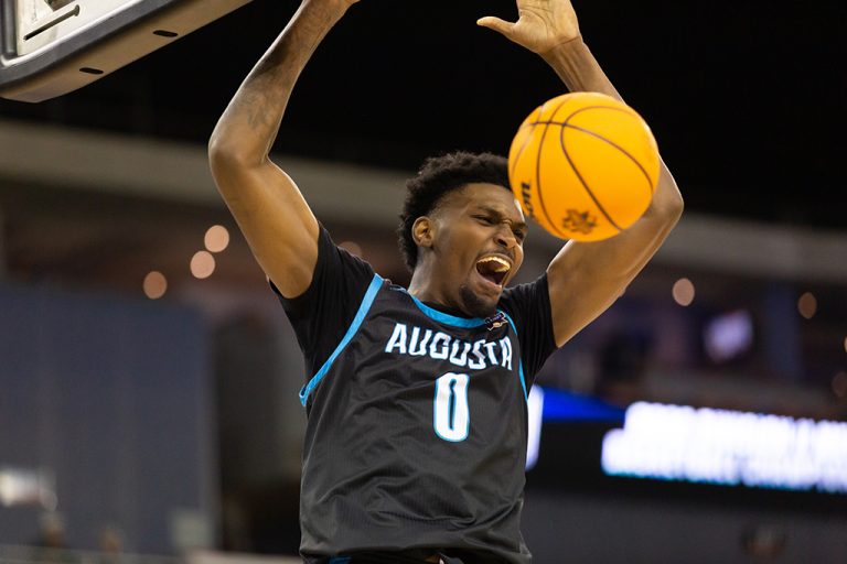 Men playing basketball