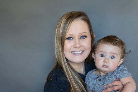 woman holding baby