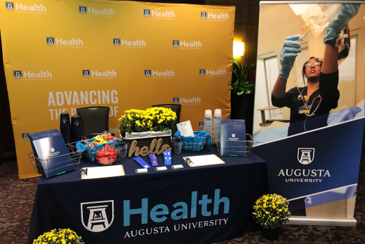 a table at a career fair