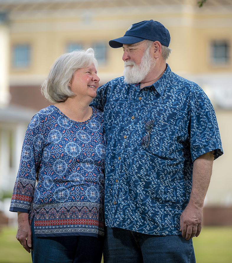 Man and woman looking at each other