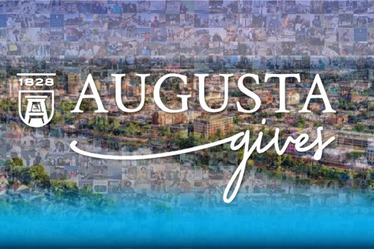 words over photo collage that reads "Augusta Gives"
