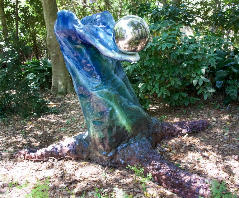 blue sculpture