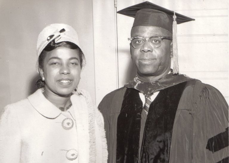two people standing