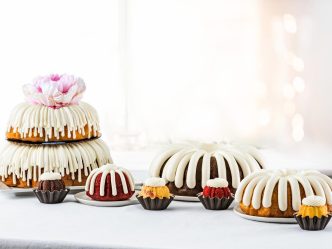 bundt cakes on a table