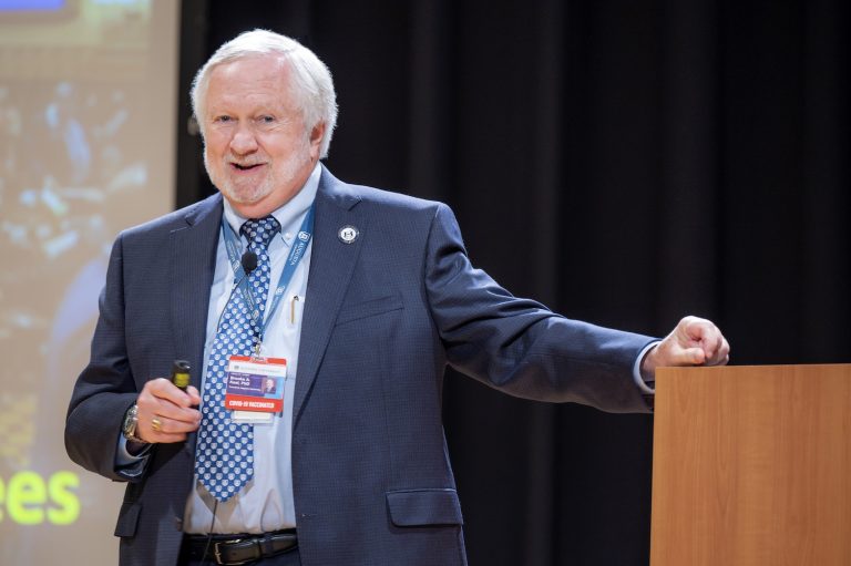 President Keel standing