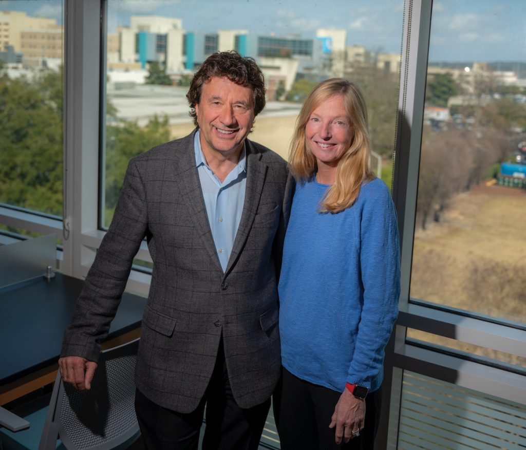 Two researchers standing