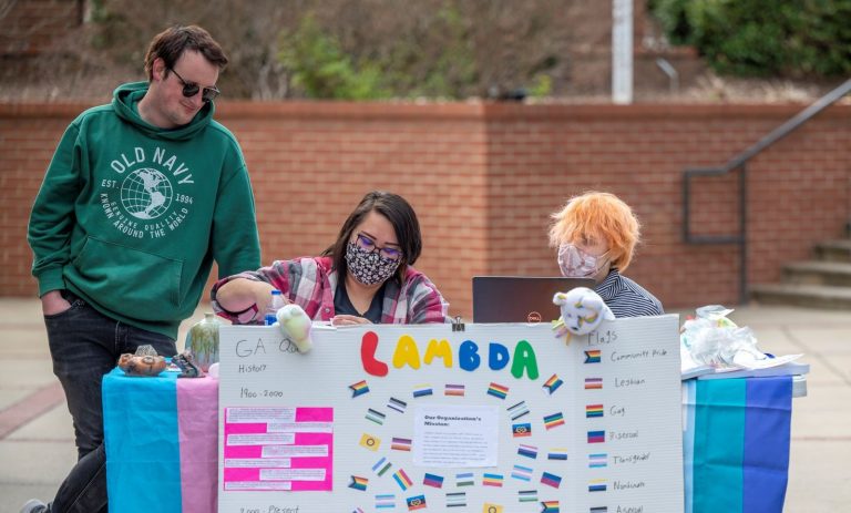 students sitting at a table