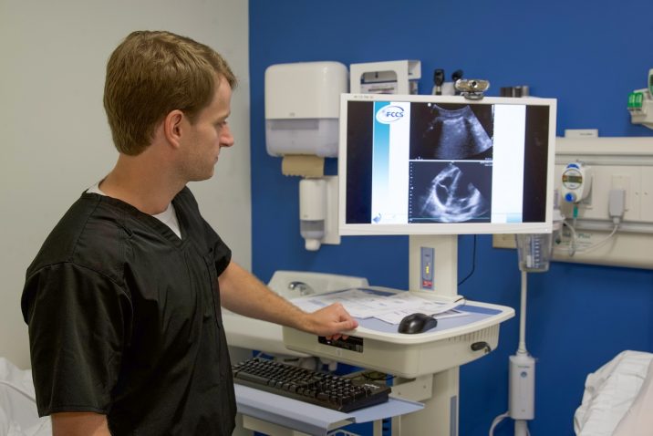 Male looking at an x-ray