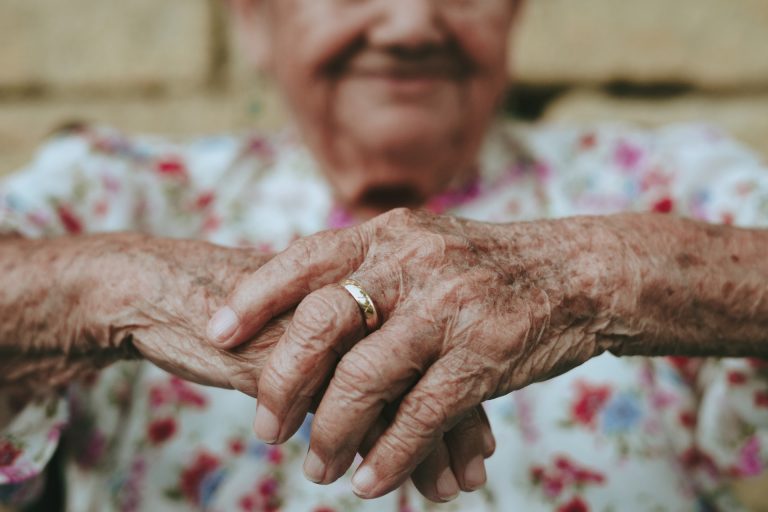 Elderly man's hands