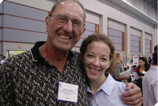 man and woman smiling