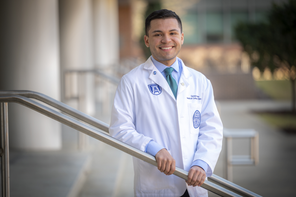 man in white coat