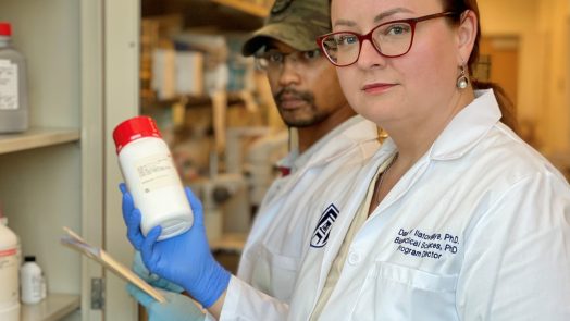 Man and woman in lab