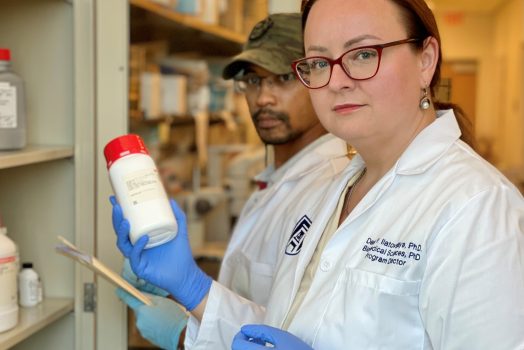 Man and woman in lab