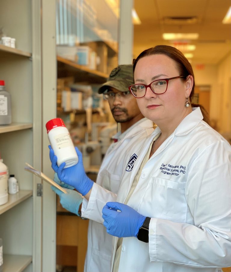 Man and woman in lab