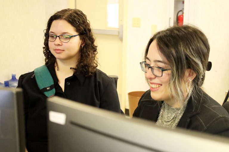 students at computer