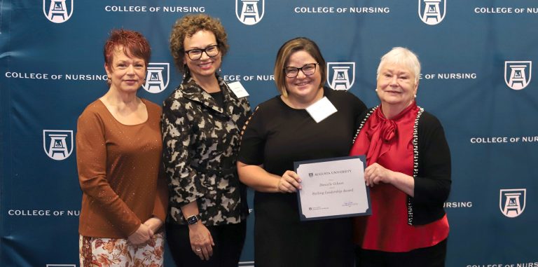 Women presenting award
