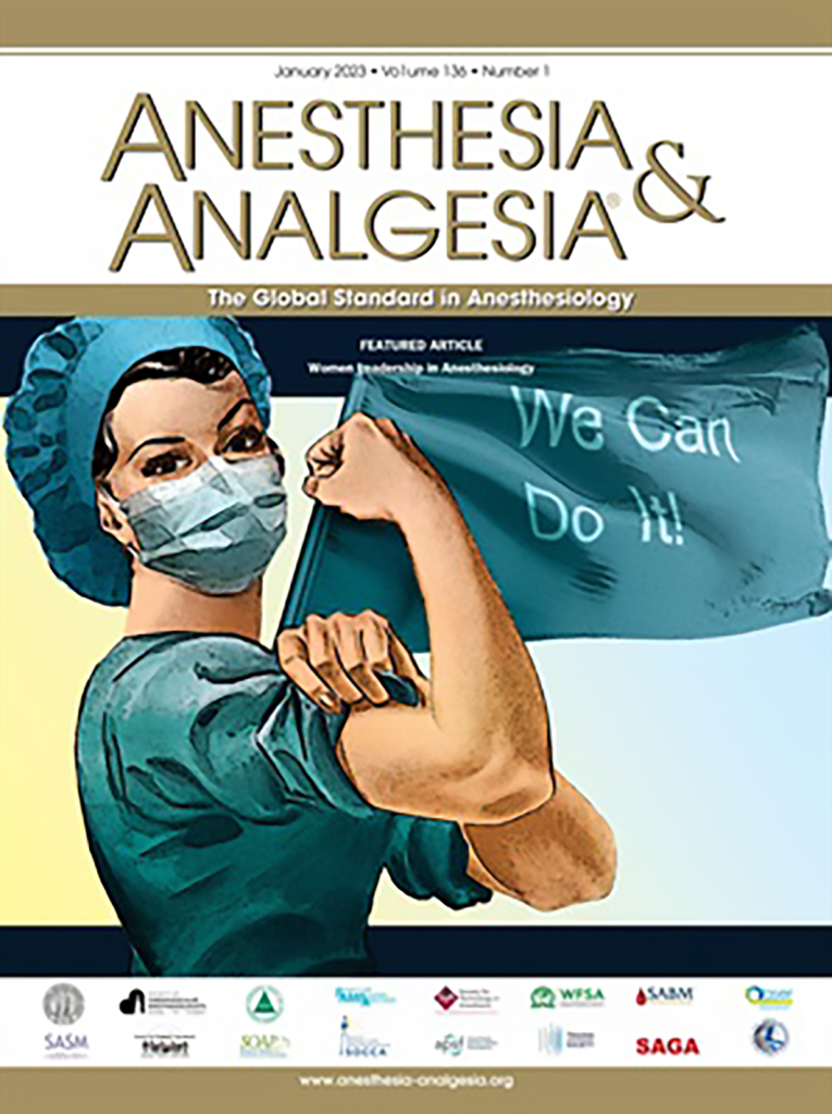 cover of January 2023 issue of Anesthesiology and Analgesia