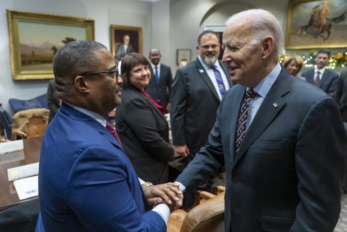 The mayor of Augusta meets President Joe Biden.