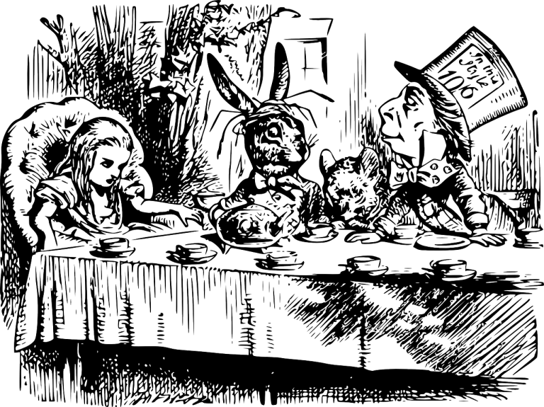 Drawing of Alice in Wonderland