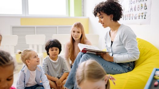 Teacher in a classroom