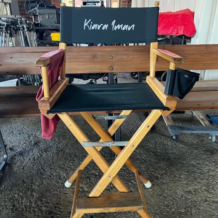 Chair in a movie studio