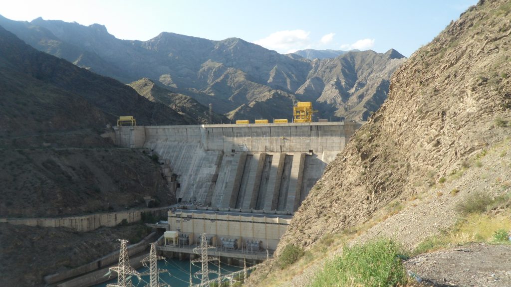 A dam that produces electricity 