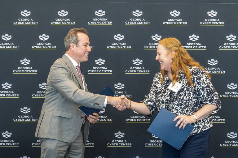 Man and woman shaking hands