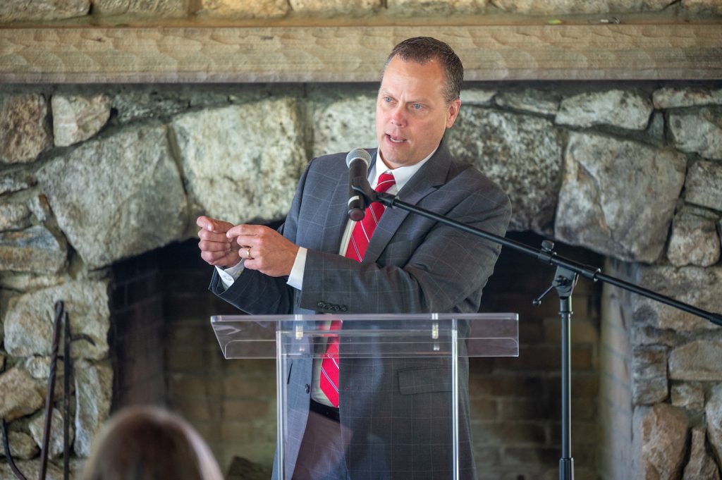 Man giving a speech.