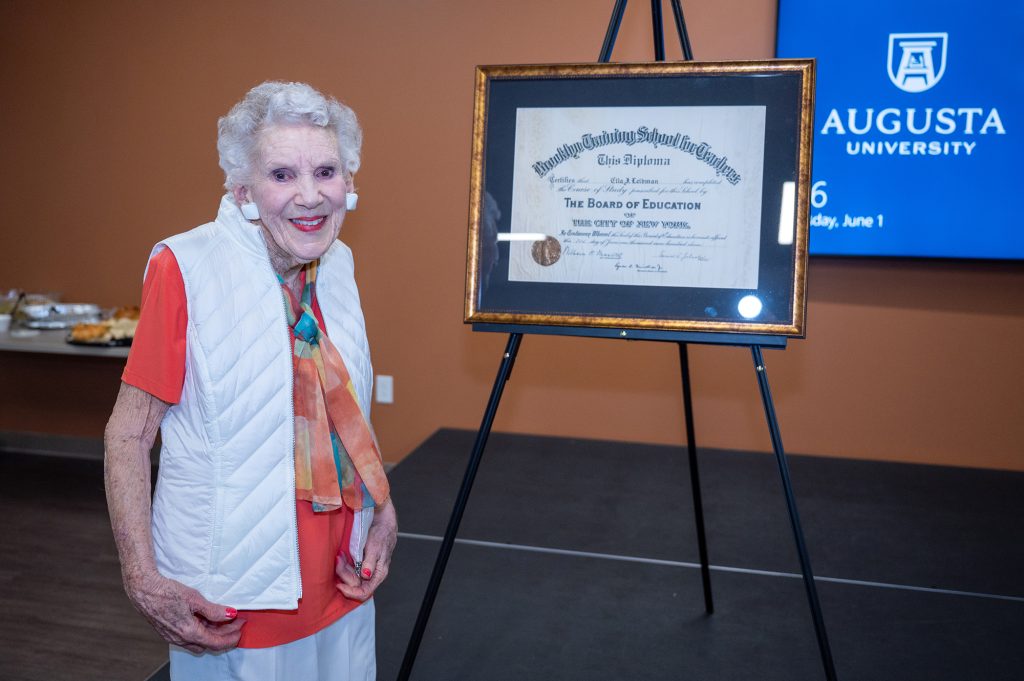 Woman with diploma