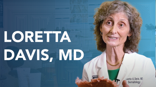 Dr. Loretta Davis in her office on Augusta University's Health Sciences Campus.